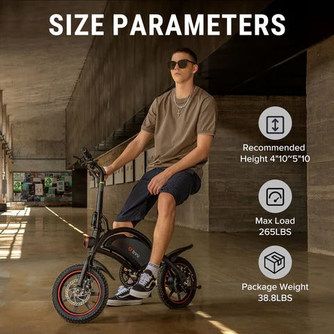 Mini bicicleta eléctrica plegable DYU D3F de 14 pulgadas