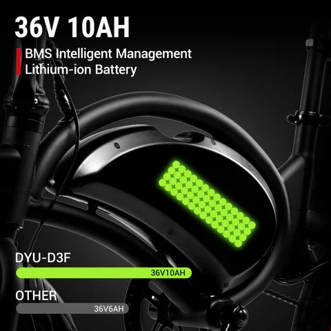 Mini bicicleta eléctrica plegable DYU D3F de 14 pulgadas